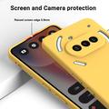 Nothing Phone (3a) Flydende silikone cover med håndrem - gul