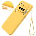 Nothing Phone (3a) Flydende silikone cover med håndrem - gul