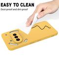 Nothing Phone (3a) Flydende silikone cover med håndrem - gul