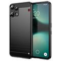Nothing Phone (3a) Lite Børstet TPU Cover - Karbonfiber