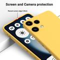Nothing Phone (3a) Lite Flydende silikone cover med håndrem - gul