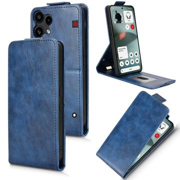 Nothing Phone (3a) Lite lodret flip-etui med stativ - mørkeblå