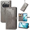 Nothing Phone (3a) Mandala Series Etui med Pung - Grå
