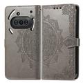 Nothing Phone (3a) Mandala Series Etui med Pung - Grå