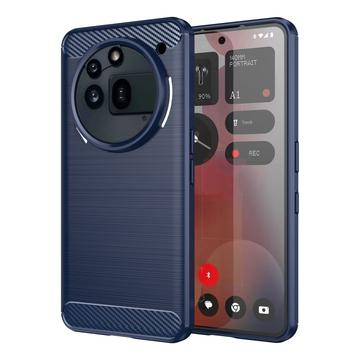 Nothing Phone (3a) Pro Børstet TPU Cover - Karbonfiber