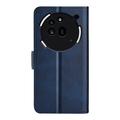 Nothing Phone (3a) Pro pungetui med magnetisk lukning - kalvetekstur - blå
