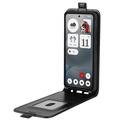 Nothing Phone (3a) Vertikal Flip Taske med Kortholder - Sort