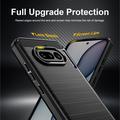 Nothing Phone (4a) Børstet TPU Cover - Karbonfiber - Sort
