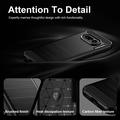 Nothing Phone (4a) Børstet TPU Cover - Karbonfiber - Sort