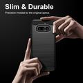 Nothing Phone (4a) Børstet TPU Cover - Karbonfiber - Sort