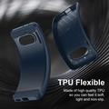 Nothing Phone (4a) Børstet TPU Cover - Karbonfiber - blå