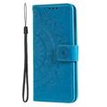 Nothing Phone (4a) Mandala Etui med Pung med håndledsrem - Blå