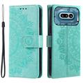 Nothing Phone (4a) Mandala Etui med Pung med håndledsrem - mintgrøn