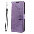 Nothing Phone (4a) Mandala Etui med Pung med håndledsrem - Lilla