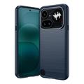 Nothing Phone (4a) Pro Børstet TPU Cover - Karbonfiber - blå