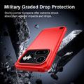 Nothing Phone (4a) Pro Børstet TPU Cover - Karbonfiber - rød