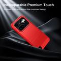 Nothing Phone (4a) Pro Børstet TPU Cover - Karbonfiber - rød