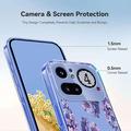 Nothing Phone (4a) Pro TPU-cover med blomstermønster - Blåregn