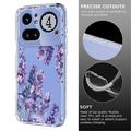 Nothing Phone (4a) Pro TPU-cover med blomstermønster - Blåregn