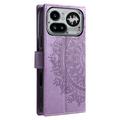 Nothing Phone (4a) Pro Mandala Etui med Pung med håndledsrem - Lilla