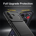 Nothing Phone (4b) Børstet TPU Cover - Karbonfiber