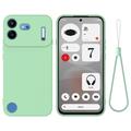 Nothing Phone (4b) Flydende silikone cover med håndrem - Grøn