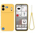 Nothing Phone (4b) Flydende silikone cover med håndrem - Gul