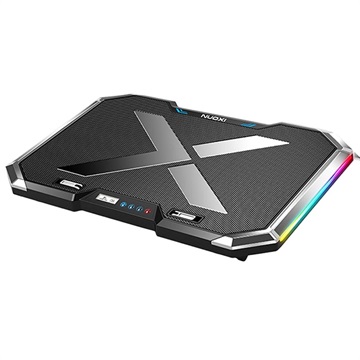 Nuoxi Q8 RGB Laptop Køleplade & Computerstativ - Sort
