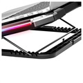 Nuoxi Q8 RGB Laptop Køleplade & Computerstativ - Sort
