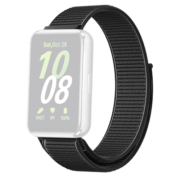 Samsung Galaxy Fit3 Nylonrem med Velcrolukning - Sort
