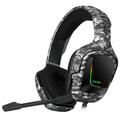 ONIKUMA K20 Camouflage Gaming Headset PS4-hovedtelefoner med mikrofon/led-lys - mørkegrå