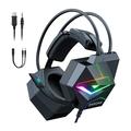 Onikuma X20 gaming-hovedtelefoner - RGB, stereosurroundlyd, HD-mikrofon - sort