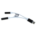 OTB 2-i-1 USB-C / 3.5mm Oplader & Audio Adapter - Hvid