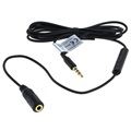 OTB 3.5mm Audio Forlængerkabel med Mikrofon - 125cm - Sort