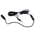 OTB 3.5mm Audio Forlængerkabel med Mikrofon - 125cm - Sort