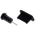OTB Anti-Støvhætte Sæt - USB 3.1 Type-C, 3.5mm Port - Sort