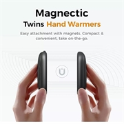 Ocoopa UT3053 Lite Magnetisk håndvarmer - 2x2500mAh, USB-C - 2 stk. - Sort