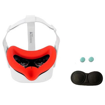 Oculus Quest 2 VR 3-i-1 Ansigtsgrænseflade Sæt - Rød