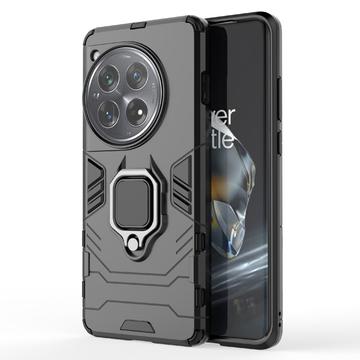 OnePlus 12 Hybrid Cover med Ring Holder - Sort