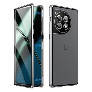 OnePlus 12 Magnetisk Cover med Hærdet Glas - Sølv