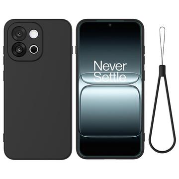 OnePlus 13T/13s Flydende silikone cover med håndrem - sort