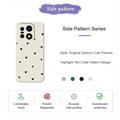 OnePlus 15 Slim TPU-cover med hjertemønster - hvid / sort