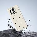 OnePlus 15 Slim TPU-cover med hjertemønster - hvid / sort
