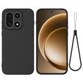 OnePlus 15 Flydende silikone cover med håndrem - sort