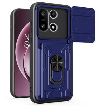 OnePlus 15 Roterende Ring Hybrid Cover med Kameraskjold - Blå