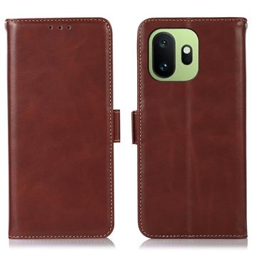 OnePlus 15T Pung læder cover med RFID - Brun