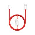 OnePlus 2-i-1 SUPERVOOC-kabel 5461100665 - 1.2m - Rød