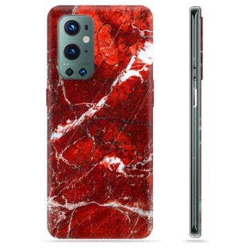 OnePlus 9 Pro TPU Cover - Rød Marmor