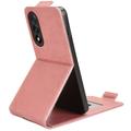 OnePlus Ace 5 Ultra/Nord 5 lodret flip-etui med stativ - rosaguld
