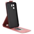 OnePlus Ace 6 Ultra lodret flip-etui med stativ - rosaguld